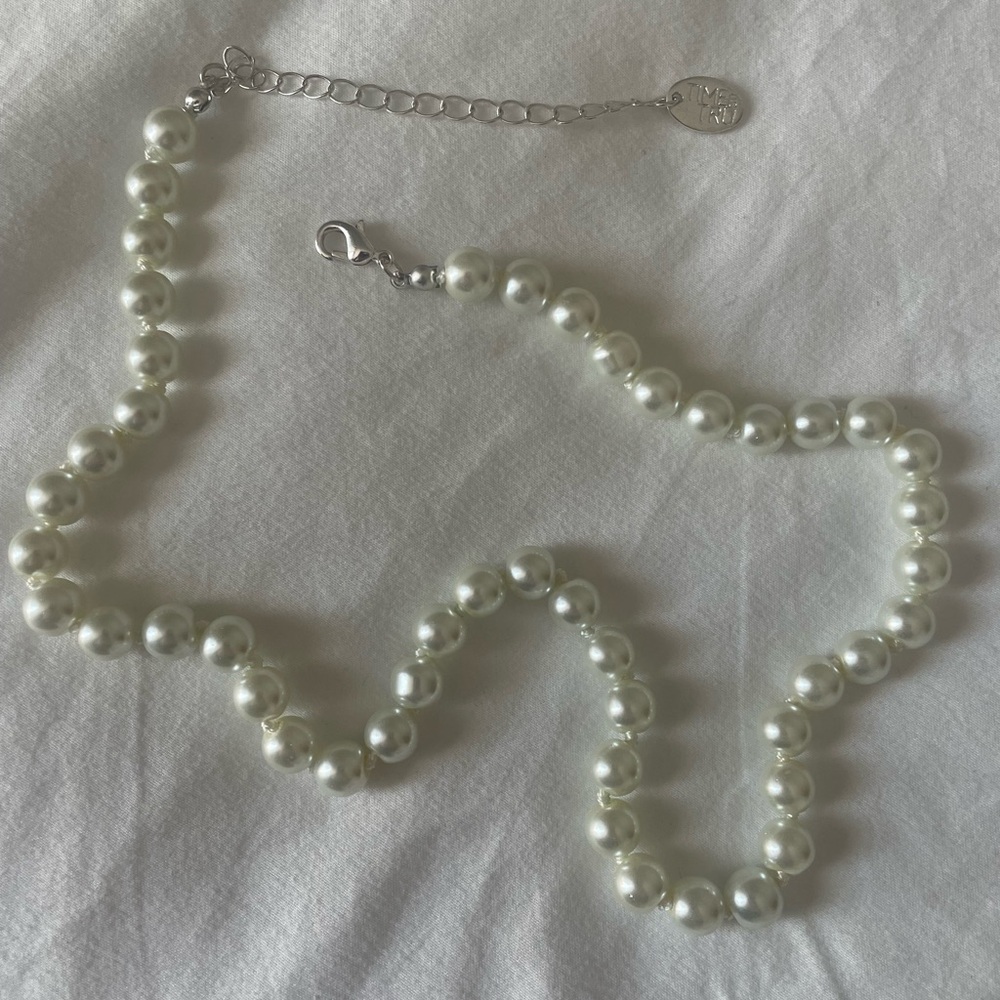 Faux pearl necklace